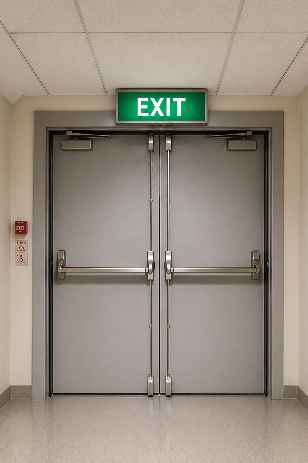 Fire Rated Steel Door with Panting