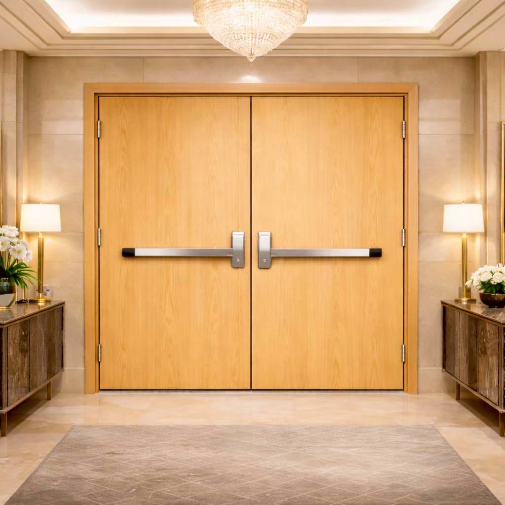 Fire Rated Steel Door With Veneer Finished