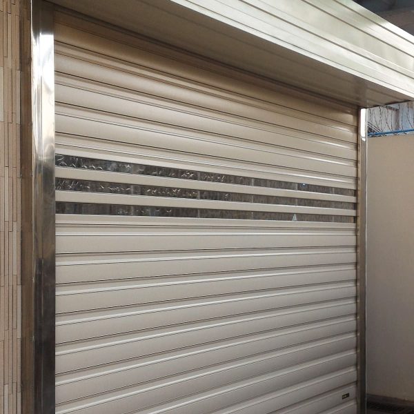 High Speed Crystal & Aluminum Roller Shutter Door