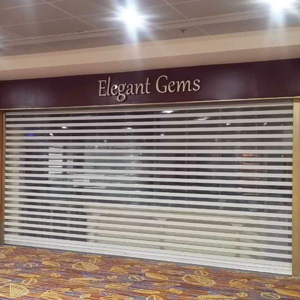 High Speed Crystal & Aluminum Roller Shutter Door