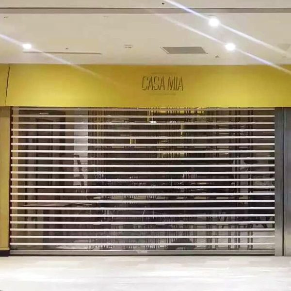 High Speed Crystal & Aluminum Roller Shutter Door